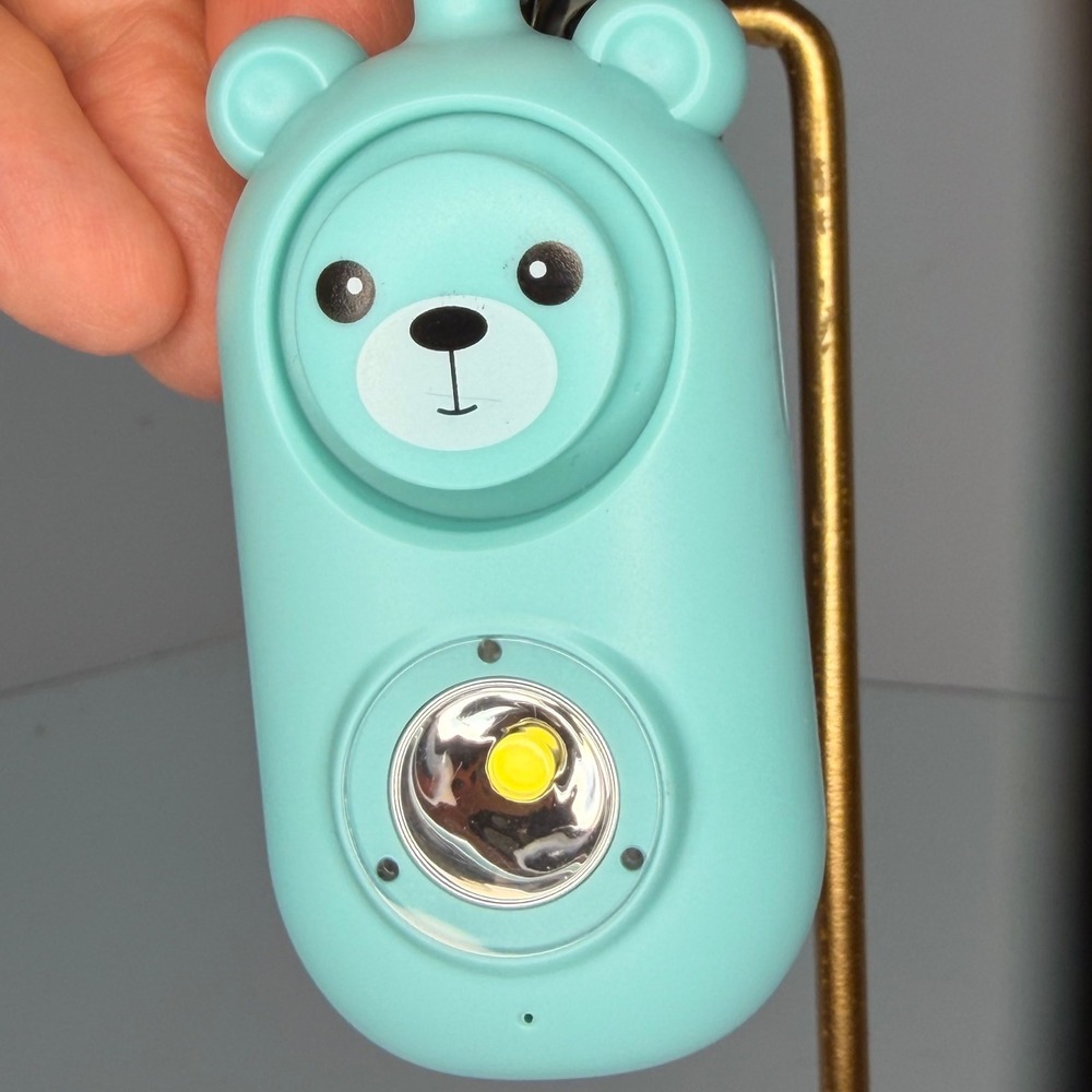 Personal Alarm Flashlight 130dB Rechargeable Looks Like Ordinary Bag Charm